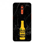 Save water drink beer - Black marble Slim Hard