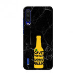 Save water drink beer - Black marble Slim Hard